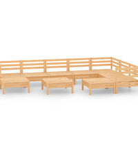 10-tlg. Garten-Lounge-Set Massivholz Kiefer