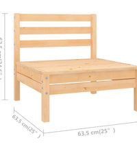 10-tlg. Garten-Lounge-Set Massivholz Kiefer