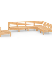 7-tlg. Garten-Lounge-Set Massivholz Kiefer