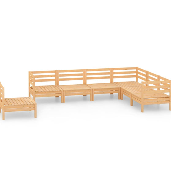 7-tlg. Garten-Lounge-Set Massivholz Kiefer