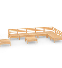 9-tlg. Garten-Lounge-Set Massivholz Kiefer