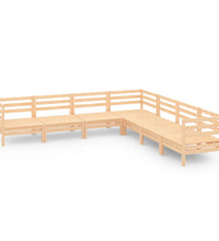 7-tlg. Garten-Lounge-Set Massivholz Kiefer
