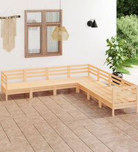 7-tlg. Garten-Lounge-Set Massivholz Kiefer