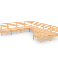 8-tlg. Garten-Lounge-Set Massivholz Kiefer