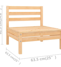 10-tlg. Garten-Lounge-Set Massivholz Kiefer