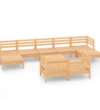 10-tlg. Garten-Lounge-Set Massivholz Kiefer