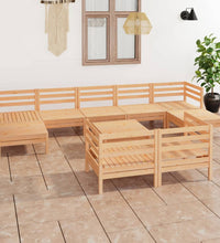 10-tlg. Garten-Lounge-Set Massivholz Kiefer