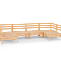 6-tlg. Garten-Lounge-Set Massivholz Kiefer