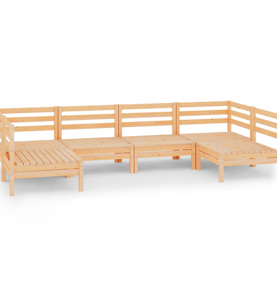 6-tlg. Garten-Lounge-Set Massivholz Kiefer