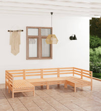 6-tlg. Garten-Lounge-Set Massivholz Kiefer