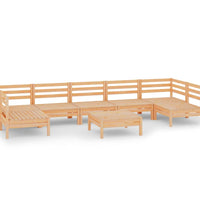 8-tlg. Garten-Lounge-Set Massivholz Kiefer