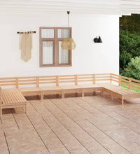 10-tlg. Garten-Lounge-Set Massivholz Kiefer