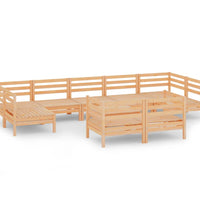 10-tlg. Garten-Lounge-Set Massivholz Kiefer