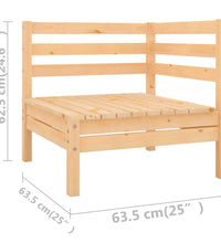 10-tlg. Garten-Lounge-Set Massivholz Kiefer
