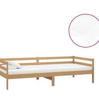 Tagesbett mit Matratze 90x200 cm Honigbraun Massivholz Kiefer