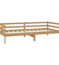 Tagesbett mit Matratze 90x200 cm Honigbraun Massivholz Kiefer