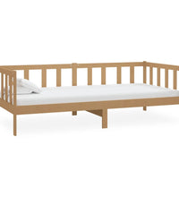 Tagesbett mit Matratze 90x200 cm Honigbraun Massivholz Kiefer