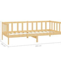 Tagesbett mit Matratze 90x200 cm Kiefer Massivholz