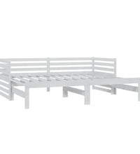 Ausziehbares Tagesbett 2x(90x200) cm Weiß Massivholz Kiefer