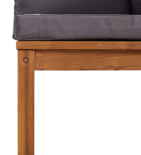 11-tlg. Garten-Lounge-Set mit Auflage Massivholz Akazie