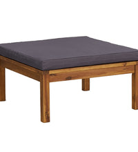 11-tlg. Garten-Lounge-Set mit Auflage Massivholz Akazie