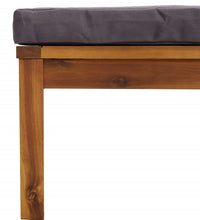 3-tlg. Garten-Lounge-Set mit Auflage Massivholz Akazie