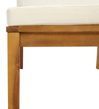 11-tlg. Garten-Lounge-Set mit Creme Kissen Massivholz Akazie