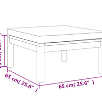 3-tlg. Garten-Lounge-Set mit Creme Kissen Massivholz Akazie