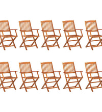 11-tlg. Garten-Essgruppe 220x90x75 cm Massivholz Akazie