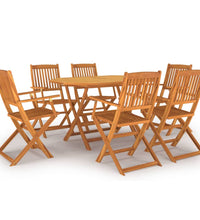 7-tlg. Garten-Essgruppe Massivholz Akazie