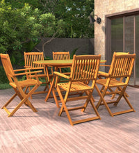 7-tlg. Garten-Essgruppe Massivholz Akazie