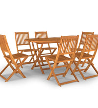 7-tlg. Garten-Essgruppe Massivholz Akazie