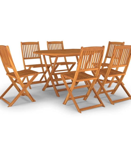 7-tlg. Garten-Essgruppe Massivholz Akazie