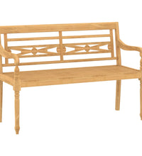 4-tlg. Garten-Lounge-Set mit Kissen Massivholz Teak