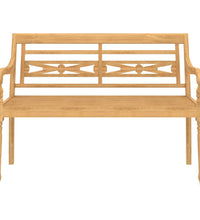 4-tlg. Garten-Lounge-Set mit Kissen Massivholz Teak