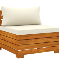 3-tlg. Garten-Lounge-Set mit Kissen Massivholz Akazie