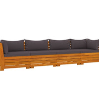 4-Sitzer-Gartensofa mit Kissen Massivholz Akazie