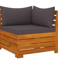 4-Sitzer-Gartensofa mit Kissen Massivholz Akazie