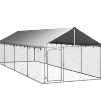 Outdoor-Hundezwinger mit Dach 600x200x150 cm
