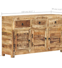 Sideboard 110x30x65 cm Massivholz Mango