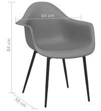 Esszimmerstühle 6 Stk. Grau PP