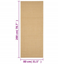 Teppich Natur Sisal 80x200 cm