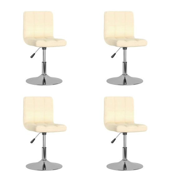Esszimmerstühle 4 Stk. Drehbar Creme Stoff