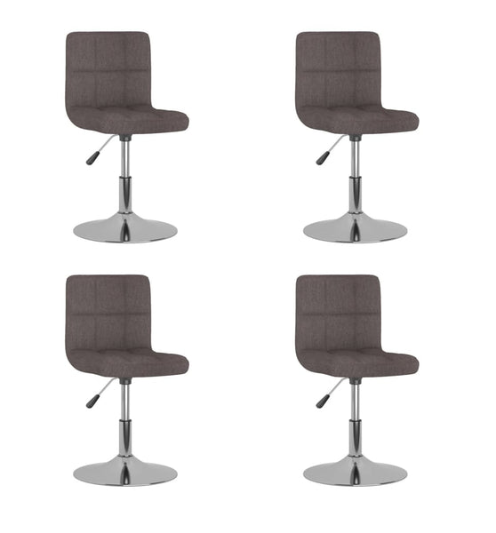 Esszimmerstühle 4 Stk. Drehbar Taupe Stoff