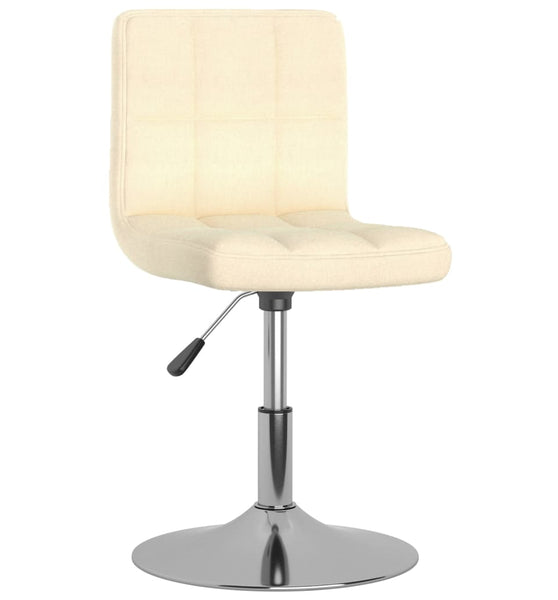 Esszimmerstühle 6 Stk. Drehbar Creme Stoff