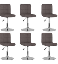 Esszimmerstühle 6 Stk. Drehbar Taupe Stoff