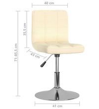 Esszimmerstuhl Drehbar Creme Stoff