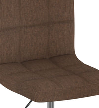 Esszimmerstuhl Drehbar Braun Stoff