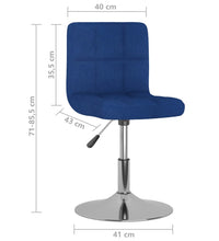 Esszimmerstuhl Drehbar Blau Stoff