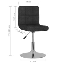 Esszimmerstuhl Drehbar Schwarz Stoff